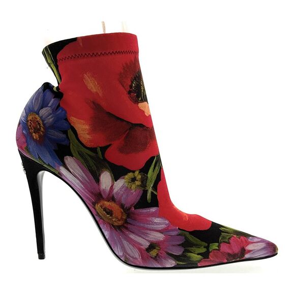 Dolce & Gabbana Multicolor Floral Print Stretch Sock Boots
-EU36